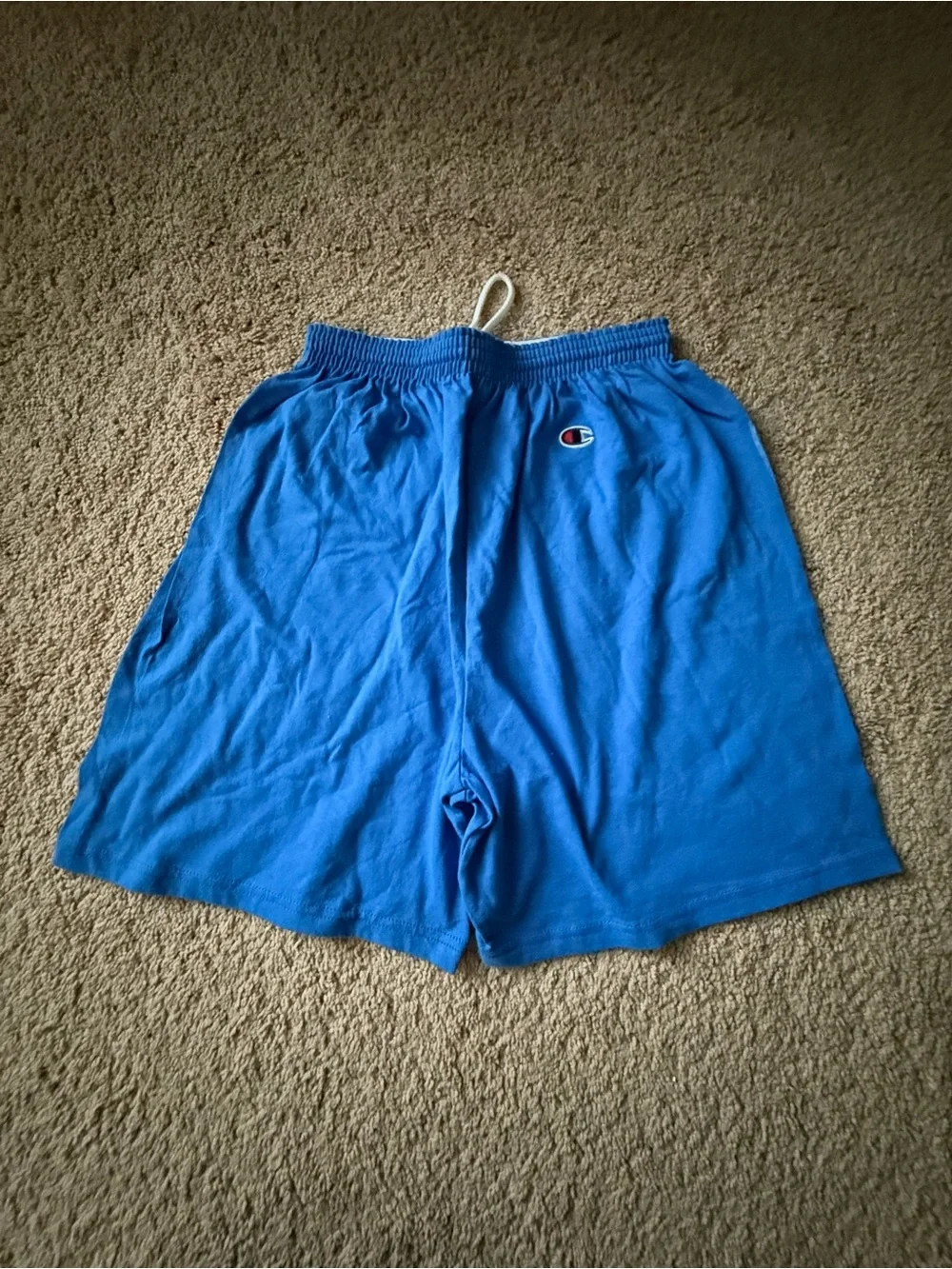 Authentic Champion Men's Royal Blue Athletic Cotton Shorts with Logo